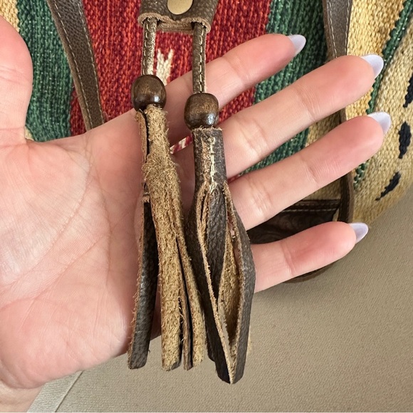 MYRA Bag Radiant Red Bucket Bag Western Cowgirl Boho Purse Large - Picture 10 of 13